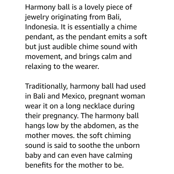 HARMONY BALL NECKLACE. CHIMES MUSIC FOR BABY. OR FOR ANYONE!! - Picture 7 of 7